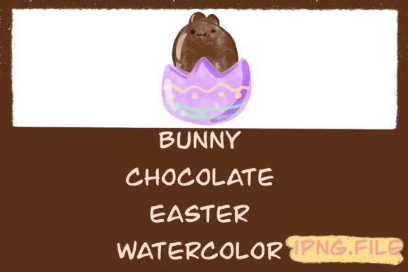Bunny Choc Easter Watercolor Illustrations