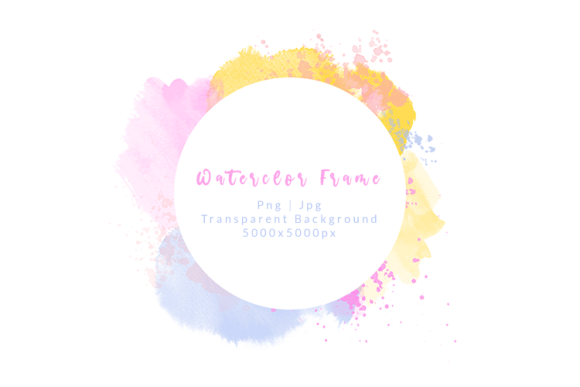 Colorful Abstract Watercolor Wreath: Top Illustrations