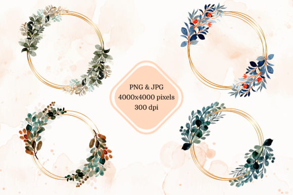 Digital Clipart Floral Watercolor Part17
