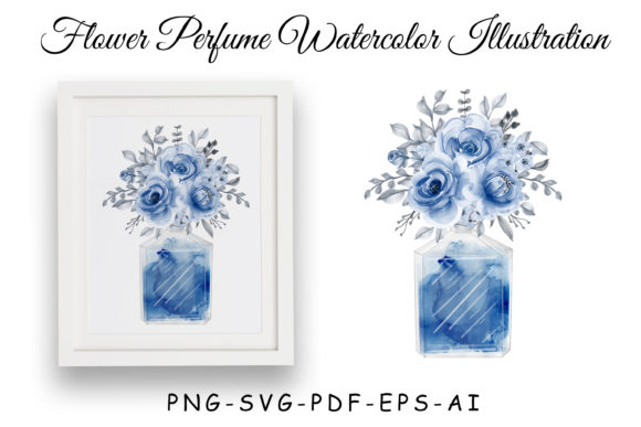 Perfume Flower Bouquet Watercolor