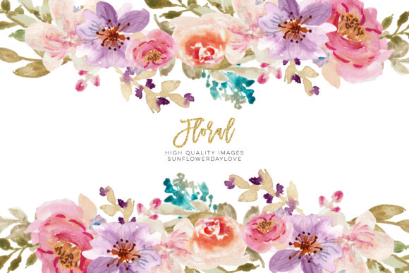 Review: Watercolor Pink Lilac Spring Clipart for Embroidery