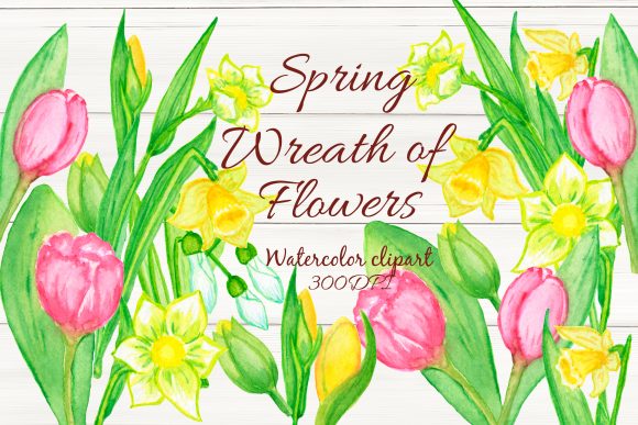 Watercolor Clipart, Flowers Watercolor Illustrations