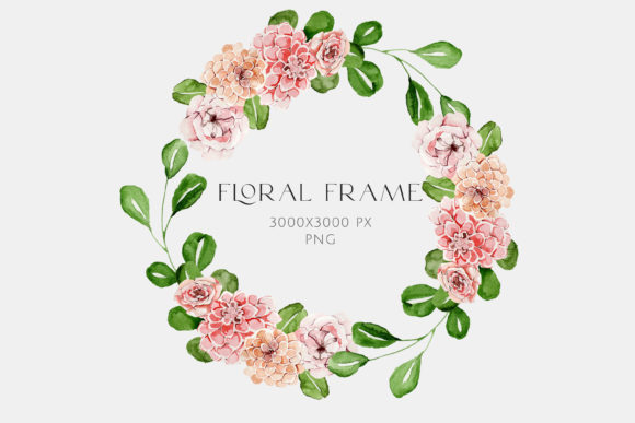 Watercolor Flower Wreath for a Special