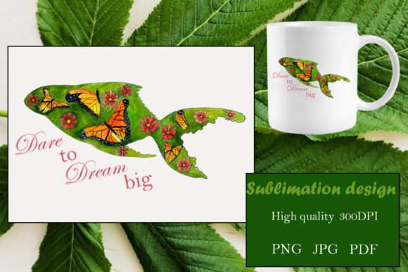 Watercolor Goldfish Butterflies Flowers: Illustrations Review
