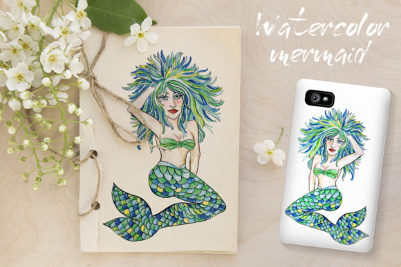 Watercolor Mermaid Illustrations